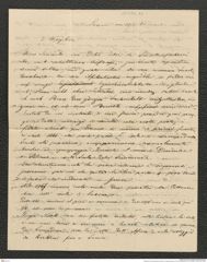 Nachlass Franz Steindachner, Brief von Gregor Bucchich an Franz Steindachner (31.05.1880), Inv.Nr. 62.04, Seite 1
